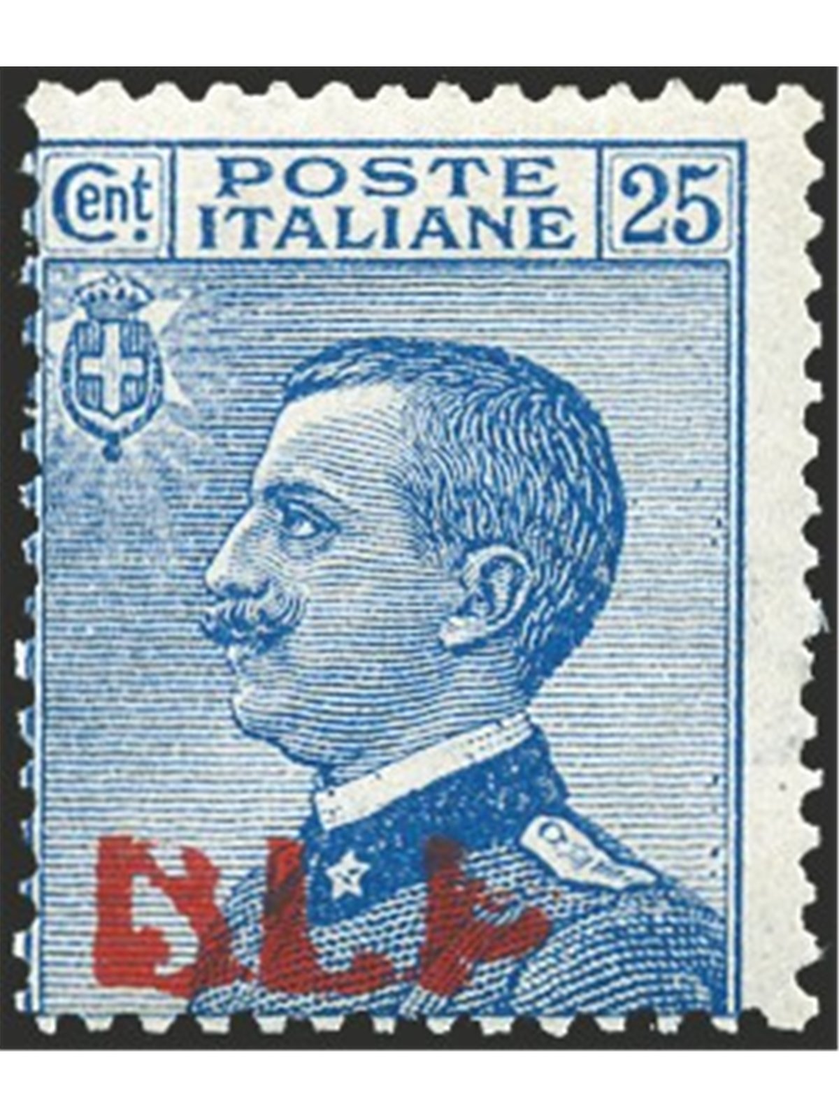 Italia 1921 BLP 25 c. con soprast. del 1° tipo n° 3 Cert. Biondi Cat. € 1.400 (**)