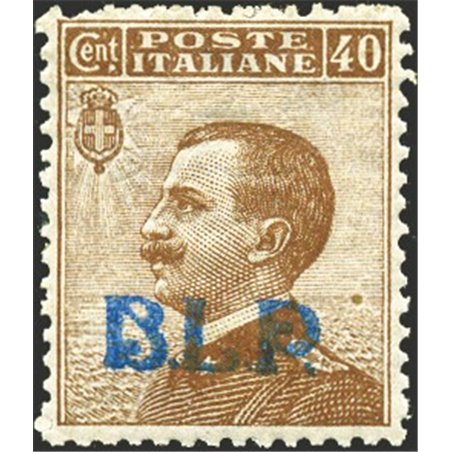 Italia 1921 BLP 40 c. bruno soprast. litografica 1° tipo n° 4 Cert. Biondi Cat. € 550 (**)