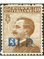 Italia 1921 BLP 40 c. bruno soprast. litografica 1° tipo n° 4 Cert. Biondi Cat. € 550 (**)