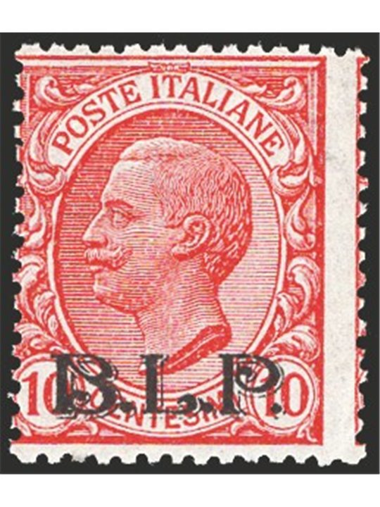Italy 1921 BLP 10 c. pink with 2nd type lithographic overprint in black No. 5 CiBaFil Cert. Cat. €650 (**)