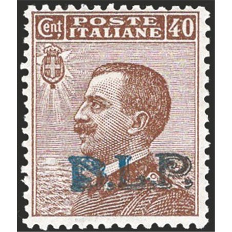 Italia 1922/23 BLP 40 c. bruno con soprast. 2° tipo n° 9. Firm. AD ED Cert. Apicella Cat. € 380 (*)