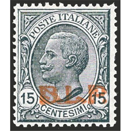 Italia 1923 BLP 15 c. grigio con soprast. tipografica del 3° tipo n° 14 con ottima centratura Cert. CiBaFil Cat. € 2.500 (**)