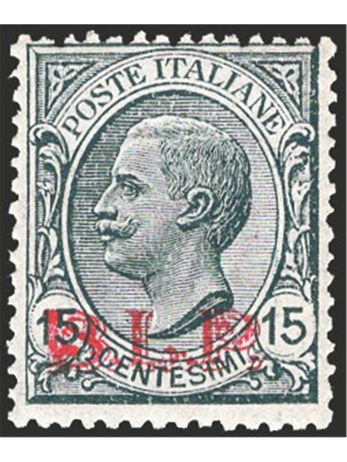 Italia 1923 BLP 15 c. grigio con soprast. del 3° tipo n° 14. Firm. AD ED Cert. Apicella Cat. € 1.375 (**)