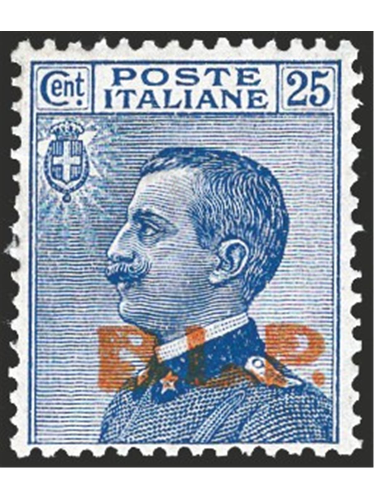 Italia 1923 BLP 25 azzurro soprast. tipografica del 3° tipo n° 16 con ottima centratura Cert. CiBaFil Cat. € 3.750 (**)