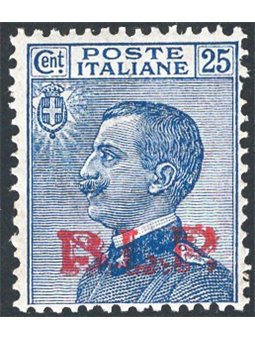 Italia 1923 BLP 25 azzurro soprast. tipografica del 3° tipo n° 16. Firm. AD ED Cert. Apicella Cat. € 1.375 (**)