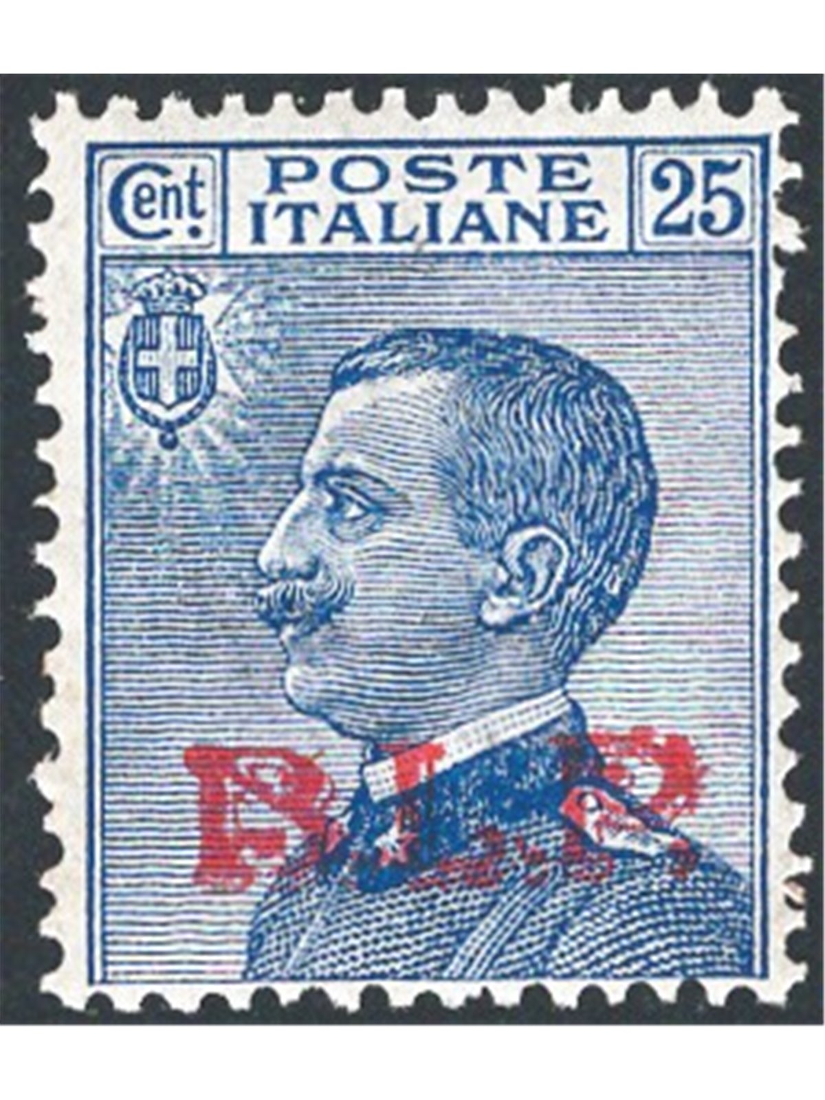 Italia 1923 BLP 25 azzurro soprast. tipografica del 3° tipo n° 16. Firm. AD ED Cert. Apicella Cat. € 1.375 (**)