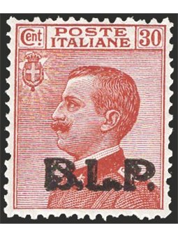 Italia 1923 BLP 30 c. arancio con soprast. tipografica del 3° tipo n° 17 con ottima centratura Cert. CiBaFil Cat. € 1.625 (**)