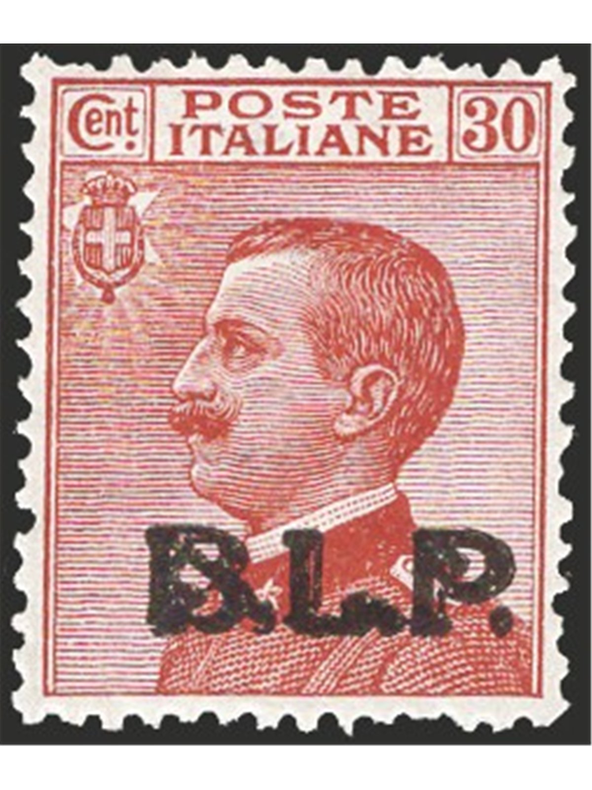 Italia 1923 BLP 30 c. arancio con soprast. tipografica del 3° tipo n° 17 con ottima centratura Cert. CiBaFil Cat. € 1.625 (**)