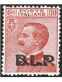 Italy 1923 BLP 30 orange cover with 3rd type typographic overprint no. 17 excellently centred certified by CiBaFil catalogue pri