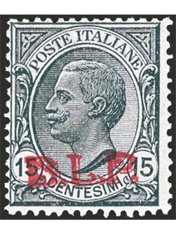 Italia 1923 BLP 15 c. grigio con soprast. rossa del 3° tipo n° 14C. Firm. AD ED Cert. Apicella Cat. € 1.750 (**)