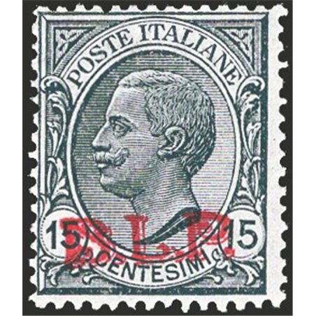 Italy 1923 BLP 15 c. grey with red overprint 3rd type no. 14C. Signed AD ED. Cert. Apicella Cat. €1,750 (**)