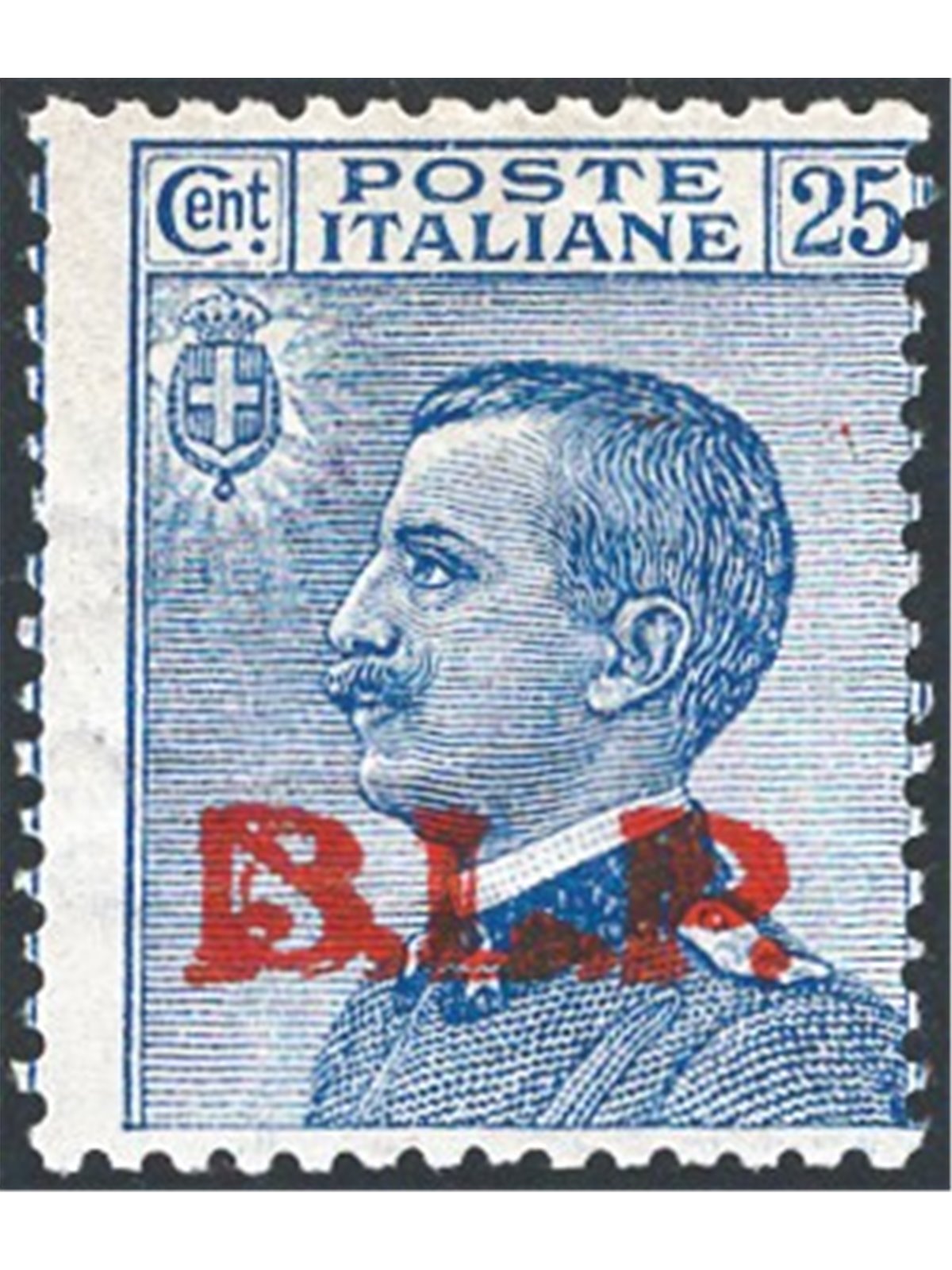 Italia 1923 BLP 25 azzurro soprast. tipografica del 3° tipo in rosso n° 16C Cert. CiBaFil Cat. € 1.375 (**)