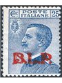 Italia 1923 BLP 25 azzurro soprast. tipografica del 3° tipo in rosso n° 16C Cert. CiBaFil Cat. € 1.375 (**)