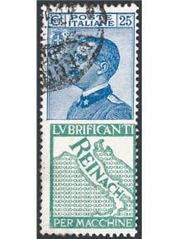 Italia 1922/24 Pubblicitari Reinach 25 c. azzurro n° 7 Cat. € 165 (U)