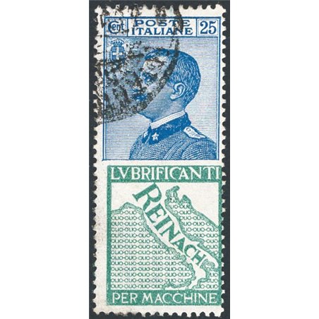 Italia 1922/24 Pubblicitari Reinach 25 c. azzurro n° 7 Cat. € 165 (U)