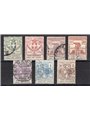 Italy 1924 Parastatal National Child Insurance Fund series no. 17/23 with cancellations not guaranteed as they are barely legibl