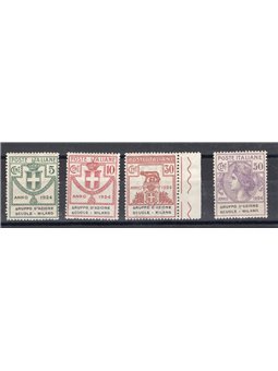 Italia 1924 Parastatali Gruppo d'Azione Scuole Milano serie n° 38/41 con ottima centratura Cert. Biondi Cat. € 1.700 (**)