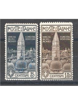 Italy 1912 Venice Bell Tower series no. 97/98 with excellent centring CiBaFil certificate Cat. € 900 (**)