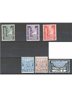Italy 1923 March on Rome series no. 141/46 with excellent centring CiBaFil certificate Cat. € 975 (**)