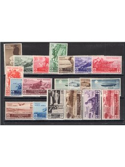 Italia 1934 Medaglie al valore serie n° 366/76 + P.A. 74/82 Cert. Biondi Cert. CiBaFil Cat. € 800 (**)