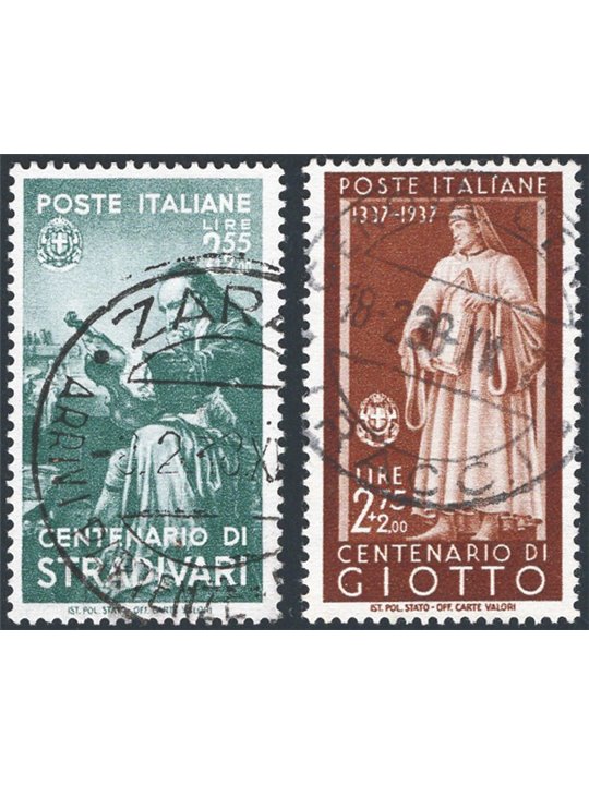 Italia 1937 Uomini Illustri serie n° 426/35 Cert. CiBaFil Cat. € 950 (U)