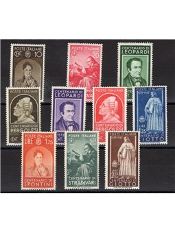 Italia 1937 Uomini Illustri serie n° 426/35 Cat. € 200 (**)