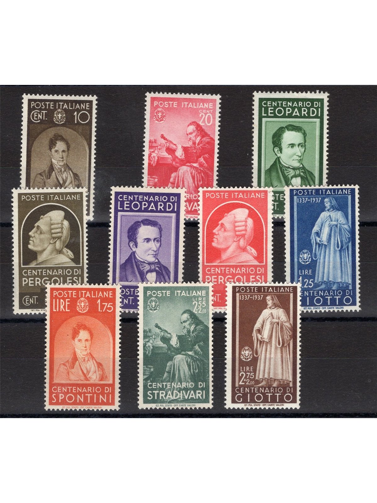 Italy 1937 Illustrious Men series no. 426/35 Cat. €200 (**)