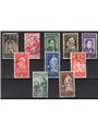 Italy 1937 Illustrious Men series no. 426/35 with postmarks not guaranteed as they are barely legible Cat. €950 (U)