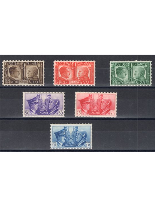 Italy 1941 Italian-German Brotherhood series no. 452/57 Cat. €140 (**)