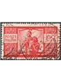 Italy 1946 Democratic Republic 100 £ dark carmine II sheet grey paper perforated 14x13¼ (13.90x13.30) “NS” watermark position Sa