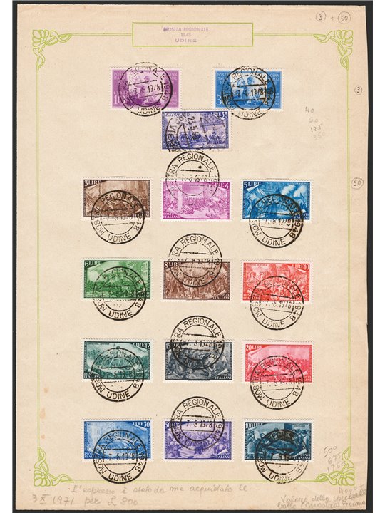Italia 1948 U/Fr Ampio frammento affrancato con Costituzione e Risorgimento
