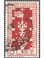 Italia 1949 Biennale di Venezia 5 £ rosso bruno con varietà otto stelle anziché sette (n° 42 del 3° gruppo da 50) n° 594a Cat. €