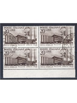 Italia 1949 Fiera di Milano n° 598 in quartina Cat. € 50 (U)