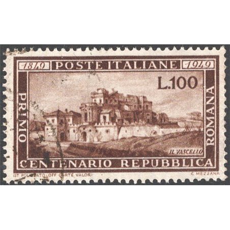 Italia 1949 Repubblica Romana 100 £ n° 600 Cat. € 160 (U)