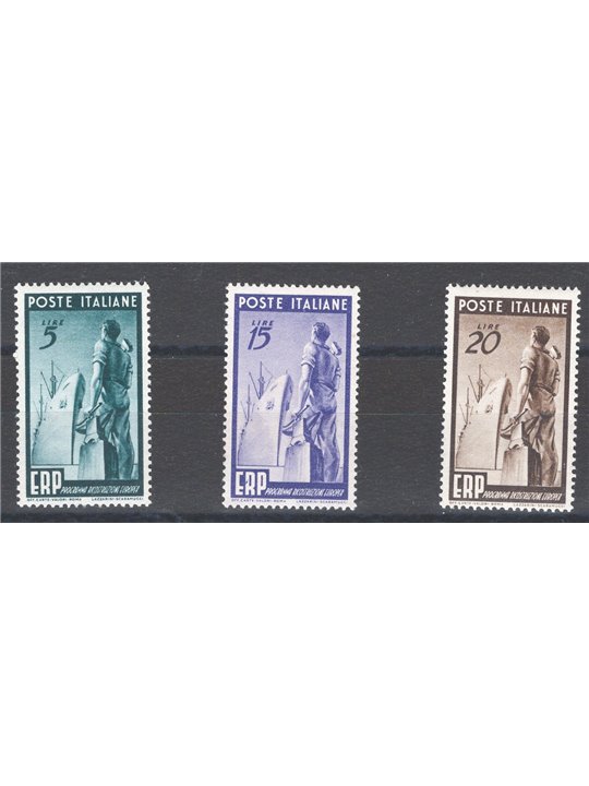 Italia 1949 ERP serie n° 601/3 Cat. € 120 (**)