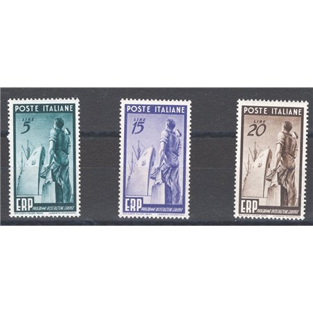 Italia 1949 ERP serie n° 601/3 Cat. € 120 (**)