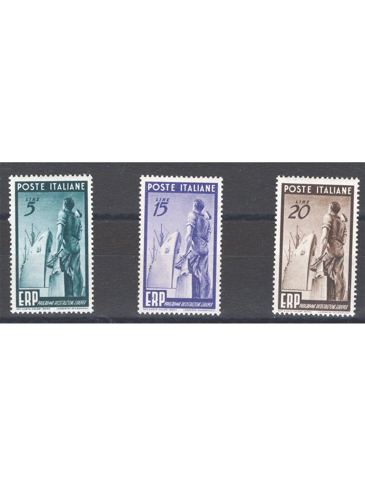 Italia 1949 ERP serie n° 601/3 Cat. € 120 (**)