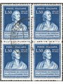 Italy 1949 Volta 50 £ light blue in block of four No. 612 Cat. € 270 (U)