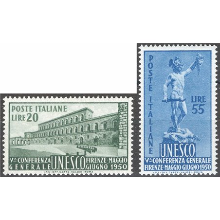 Italia 1950 Unesco serie n° 617/19 Cat. € 100 (**) 
