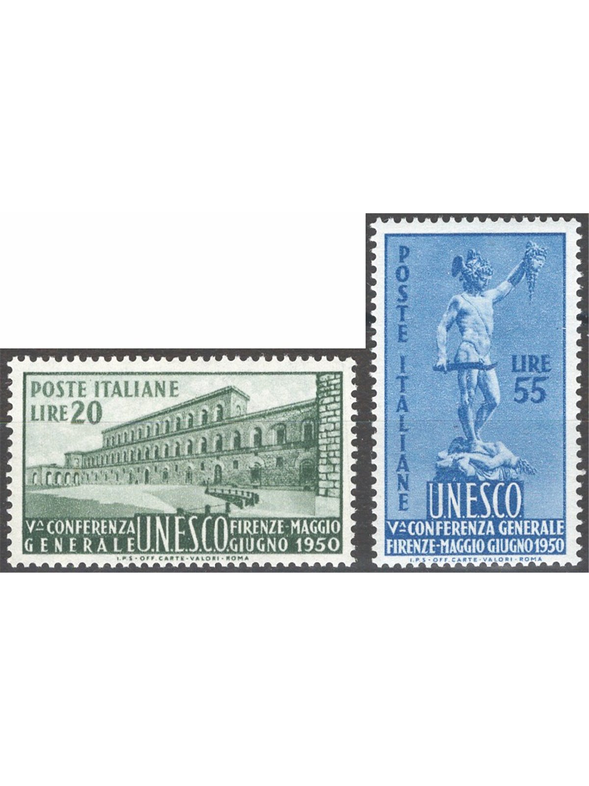 Italia 1950 Unesco serie n° 617/19 Cat. € 100 (**) 
