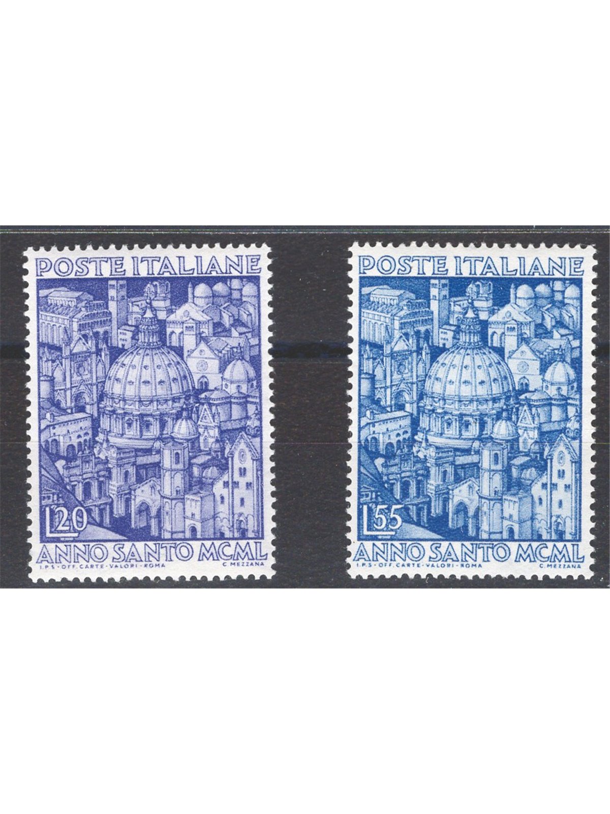 Italy 1950 Holy Year series No. 620/21 Cat. €120 (**)