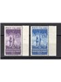 Italia 1950 Radiodiffusione serie n° 623/24 bordo di foglio con ottima centratura Cert. Bolaffi Cat. € 390 (**)