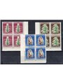 Italia 1950 Tabacco serie n° 629/31 in quartina d'angolo Cert. CiBaFil Cat. € 500 (**)