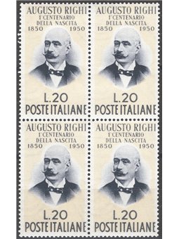 Italia 1950 Righi n° 633 in quartina Cat. € 33 (**)