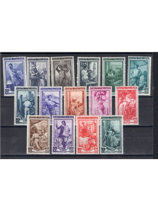 Italia 1950 Italia al Lavoro con filigrana ruota III serie n° 634I/52I Cat. € 175 (**)