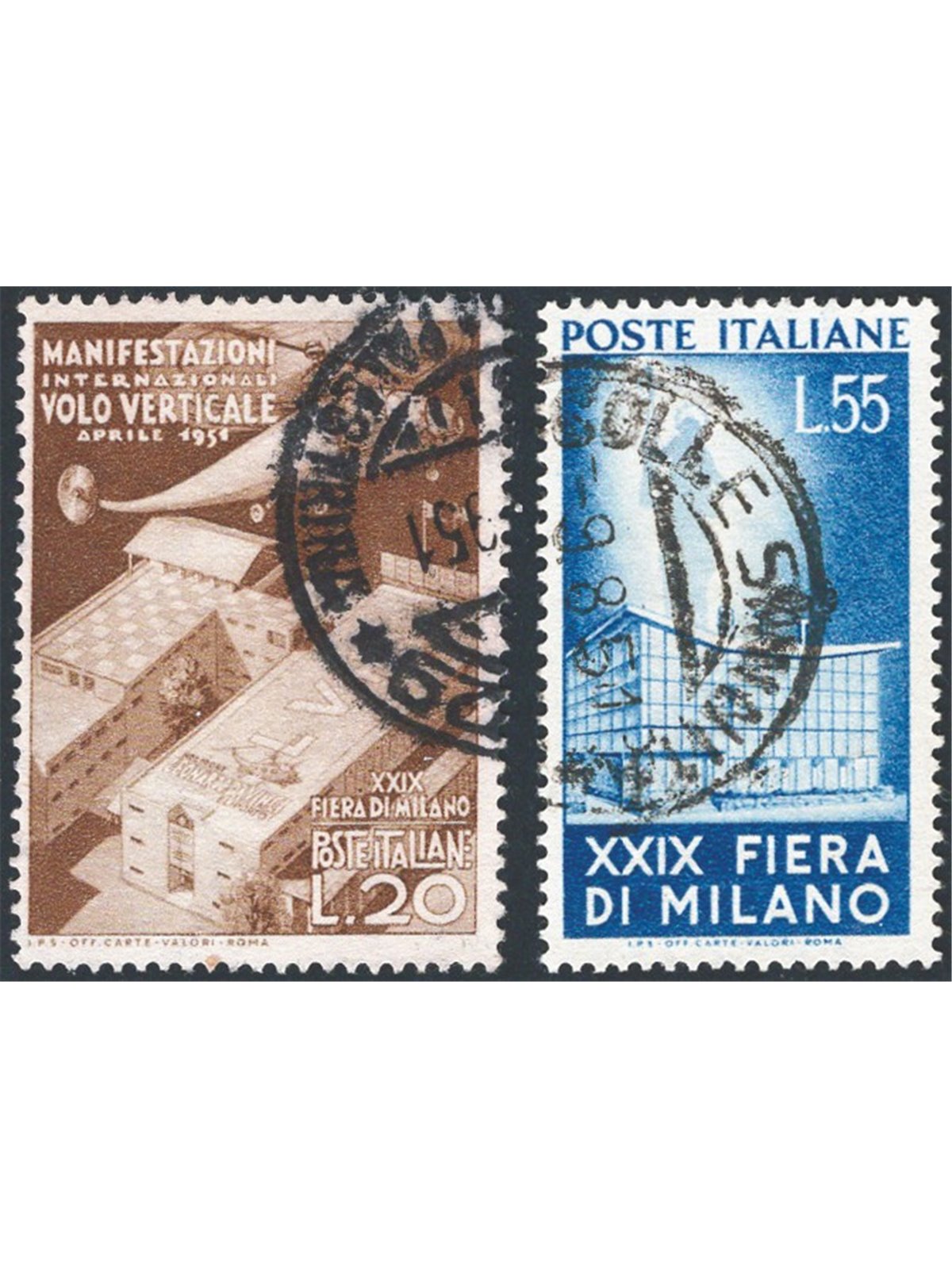 Italy 1951 Milan Fair series no. 657/58 Cat. €90 (U)