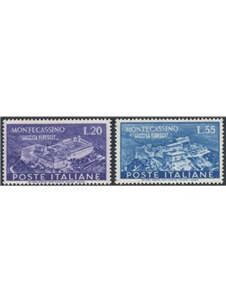 Italia 1951 Montecassino serie n° 664/65 Cat. € 110 (**)