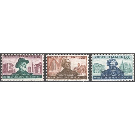 Italia 1951 Verdi serie n° 677/79 Cat. € 80 (**)