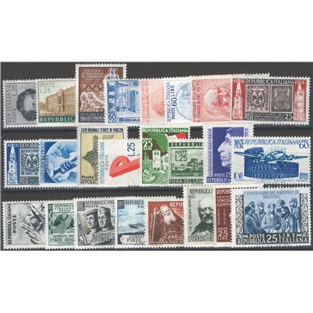Italia 1952 Annata completa n° 682/705 Cat. € 190 (**)