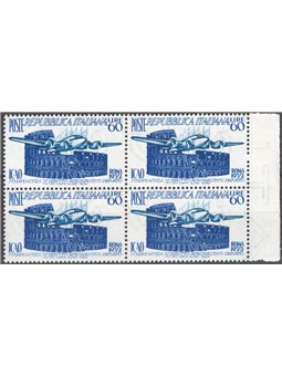 Italy 1952 ICAO No. 697 in a block of four Cat. €46 (**)